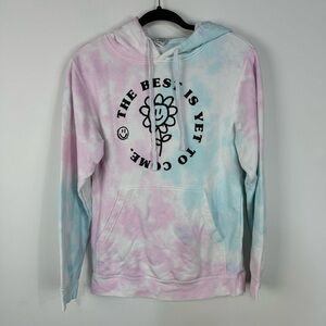 Elevated Faith The Best Is Yet To Come Tie Dye Pink & Blue Hoodie Sweatshirt